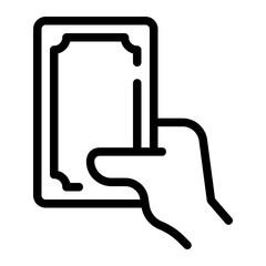 Fototapeta premium cash line icon