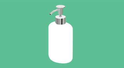 Vector Isolated Illustration of a Soap or Gel Dispenser