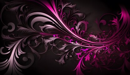 abstract floral background with swirls