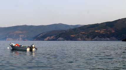 Fototapeta na wymiar Boat in the sea