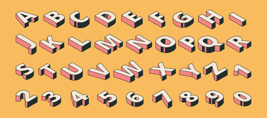 isometric alphabet and numbers