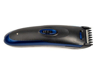 Hair clipper isolated on white background. Modern hair clipper. Close-up.