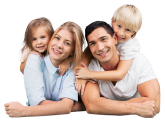 Beautiful smiling Lovely family on background