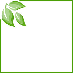leaf corner square vector