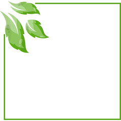 leaf corner square vector
