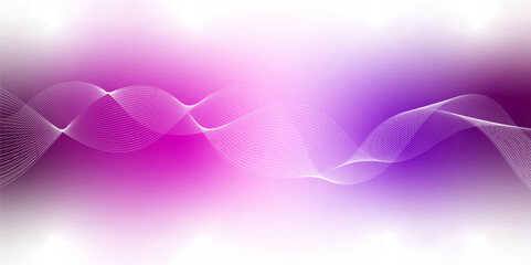 Abstract colorful white blend wave lines on gradient background. Modern colorful flowing wave lines and glowing moving lines. Futuristic technology and sound wave pattern.