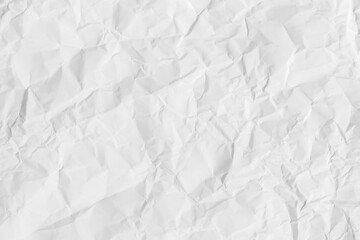 Crumpled pattern white sheet of paper