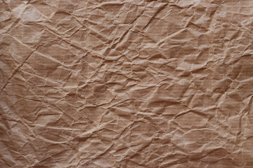 Crumpled pattern brown eco sheet of paper