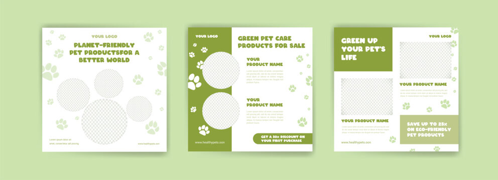Eco-friendly pet product banner template
