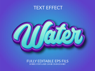 Water 3D Editable Text Effect
