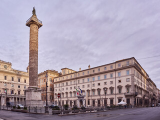 Fototapeta premium Palazzo Chigi, baroque and renaissance styled building, seat of the Council of Ministers and the official residence of the Italian Prime Minister in Rome, Italy 