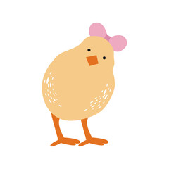 Cute chicken, spring concept 