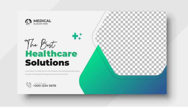 Creative Medical Healthcare YouTube Thumbnail And Web Banner Template

