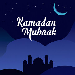 Obraz na płótnie Canvas illustration of a Ramadan Mubarak background