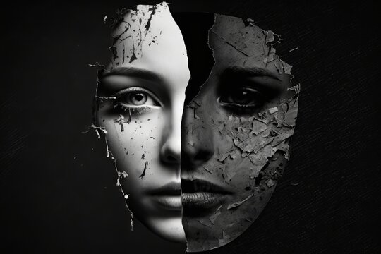a broken soul, ai generated, Generative AI