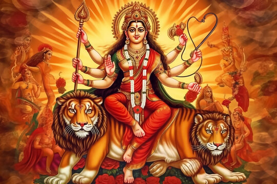 Beautiful Hindu Goddess Durga Mata