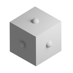 3d cube icon design. Business presentation infographic graph element.