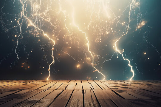Lightning Showdown. Modern wallpaper