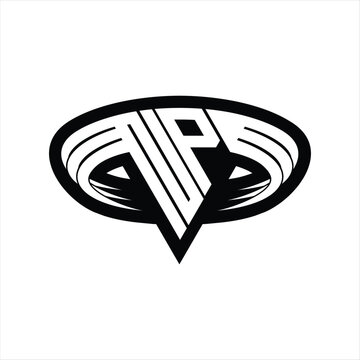 recommend clip art: NP Logo monogram with triangle shape slice isolated outline design template
