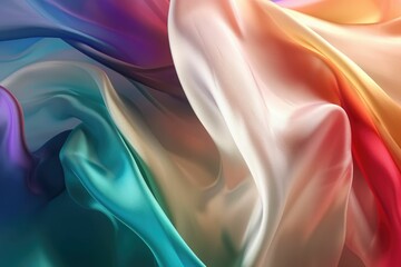 Obraz premium Abstract colorful background with waves. Generative AI.