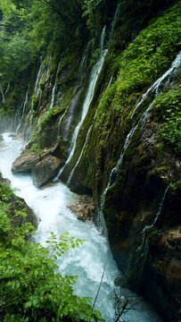 Wimbachklamm gorge in Southern Bavaria, Germany.