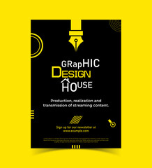 Graphic design services print poster template