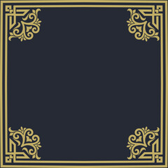 A black and gold frame that says golden on the bottom.