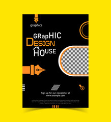 Graphic design services print poster template