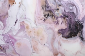 Luxury white and lilac marble background. Generative AI.