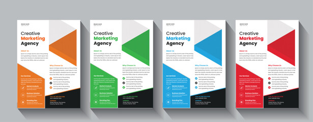 Modern digital marketing agency flyer template