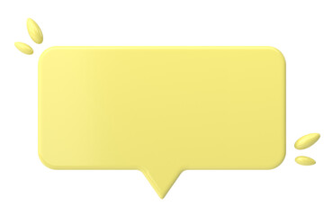 Speech bubble. Chat bubble. 3D illustration.