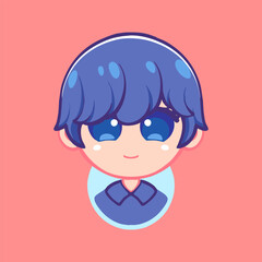 the boy anime chibi illustration vector