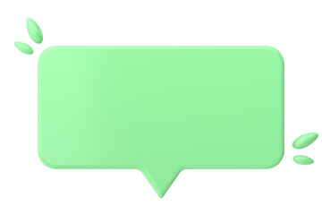 Speech bubble. Chat bubble. 3D illustration.