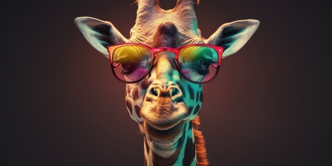 Get wild with giraffe glasses from the coolest optical shop, generative ai
