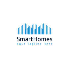 Home. House, Building logo with modern line art design logo template Vector