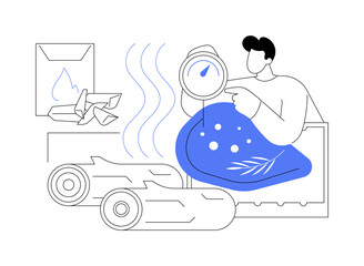 Woods for smoking abstract concept vector illustration.