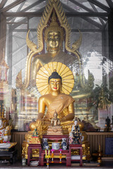 golden buddha in temples in Thailand