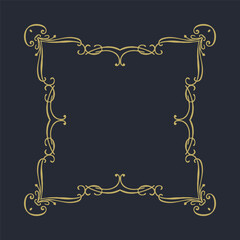 A gold frame with the word art on it