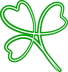 Green shamrock for St. Patrick's Day.