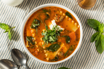 Italian Homemade Lasagna Soup