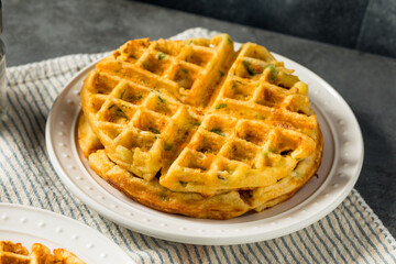 Homemade Savory Waffles for Breakfast
