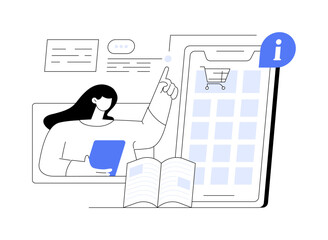 Digital guide abstract concept vector illustration.