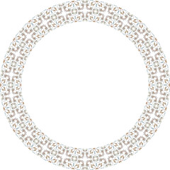 Decorative frame with floral pattern. Elegant element for design in Eastern style, place for text. Floral border. Lace illustration for invitations and greeting cards.