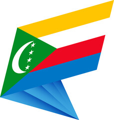 Flag of Comoros, modern pin flag