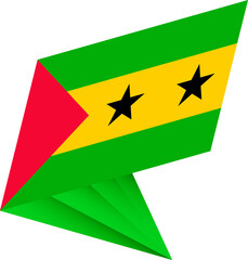 Flag of Sao Tome and Principe, modern pin flag