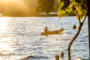 Sustainable fisherman. traditional mexican fishing