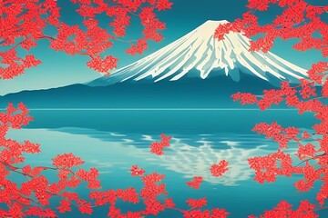 Obraz premium landscape with blossom AI,Generative AI,Generative 