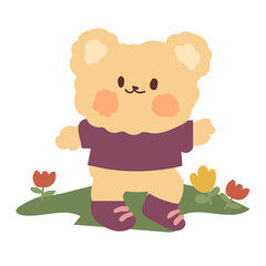 cute korea bear cartoon