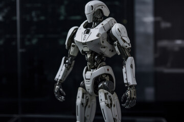 Fototapeta na wymiar Photograph of Cutting-Edge Humanoid Robot in Laboratory