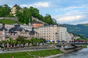 Salzburg, Austria - beautiful views of the city where the great composer Wolfgang Amadeus Mozart was born